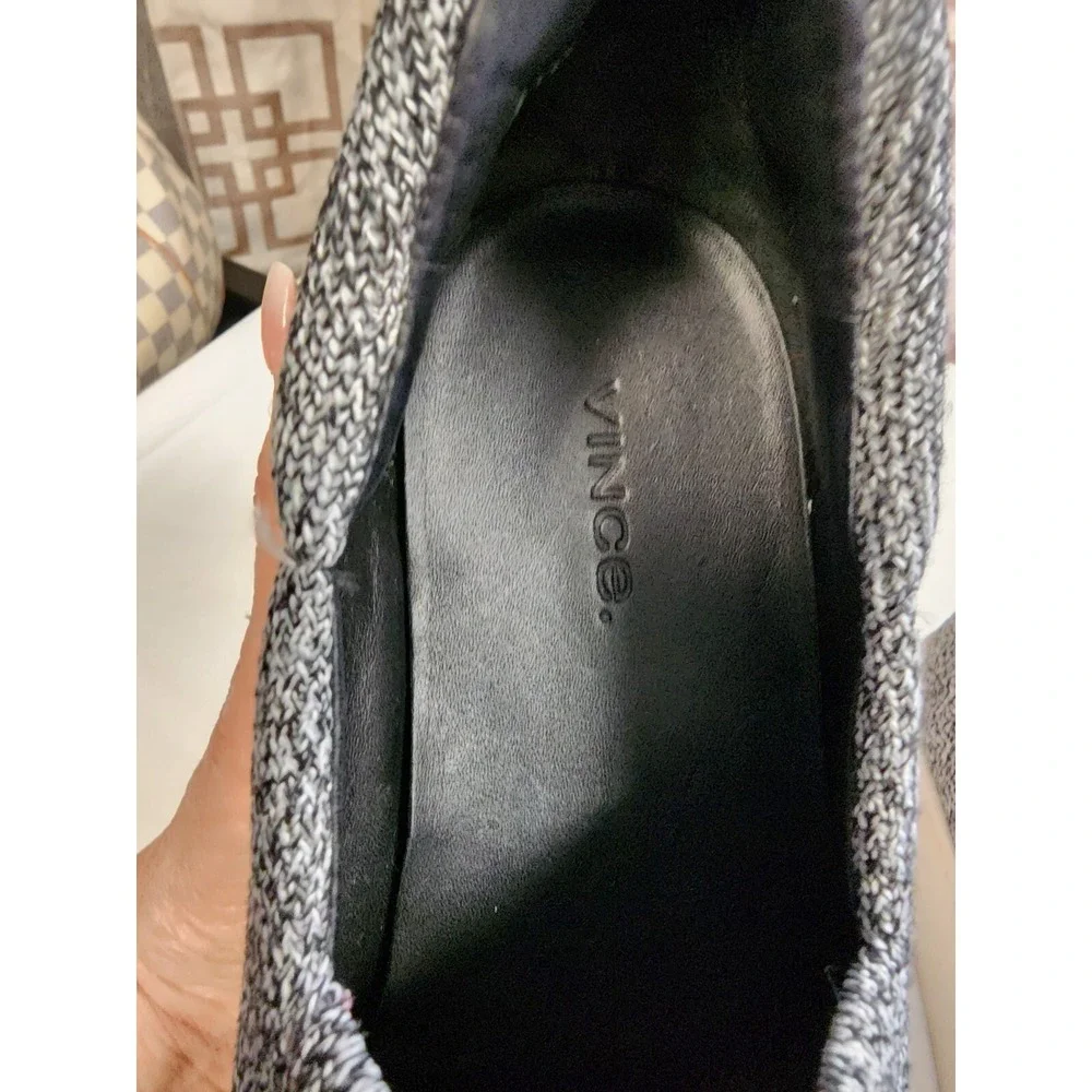 Vince Grey Marl Walsh Knit Slip-On Platform Sneakers Size 7